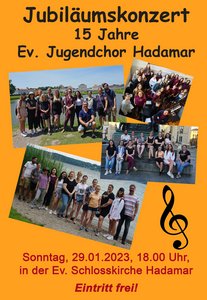 Jubiläumskonzert 15 Jahre Ev. Jugendchor Hadamar