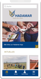 Die Startseite der Hadamar-App
