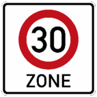 30er Zone-Schild