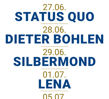 Status Quo, Dieter Bohlen, Silbermond, Lena und Ben Zucker 2024 in Hadamar